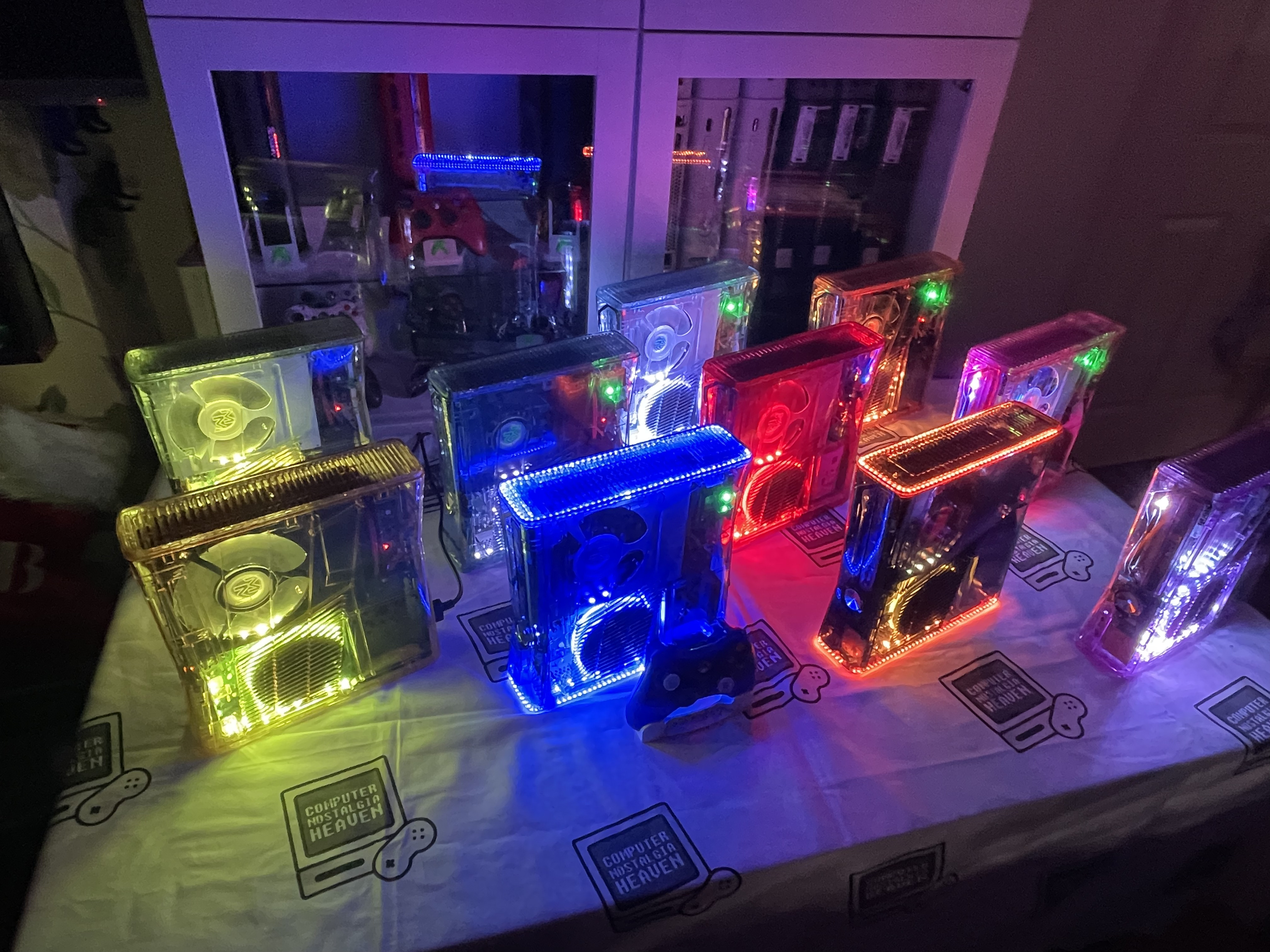 pre-built custom Clear Xbox 360 Slim Free shipping UK, USA  & Canada