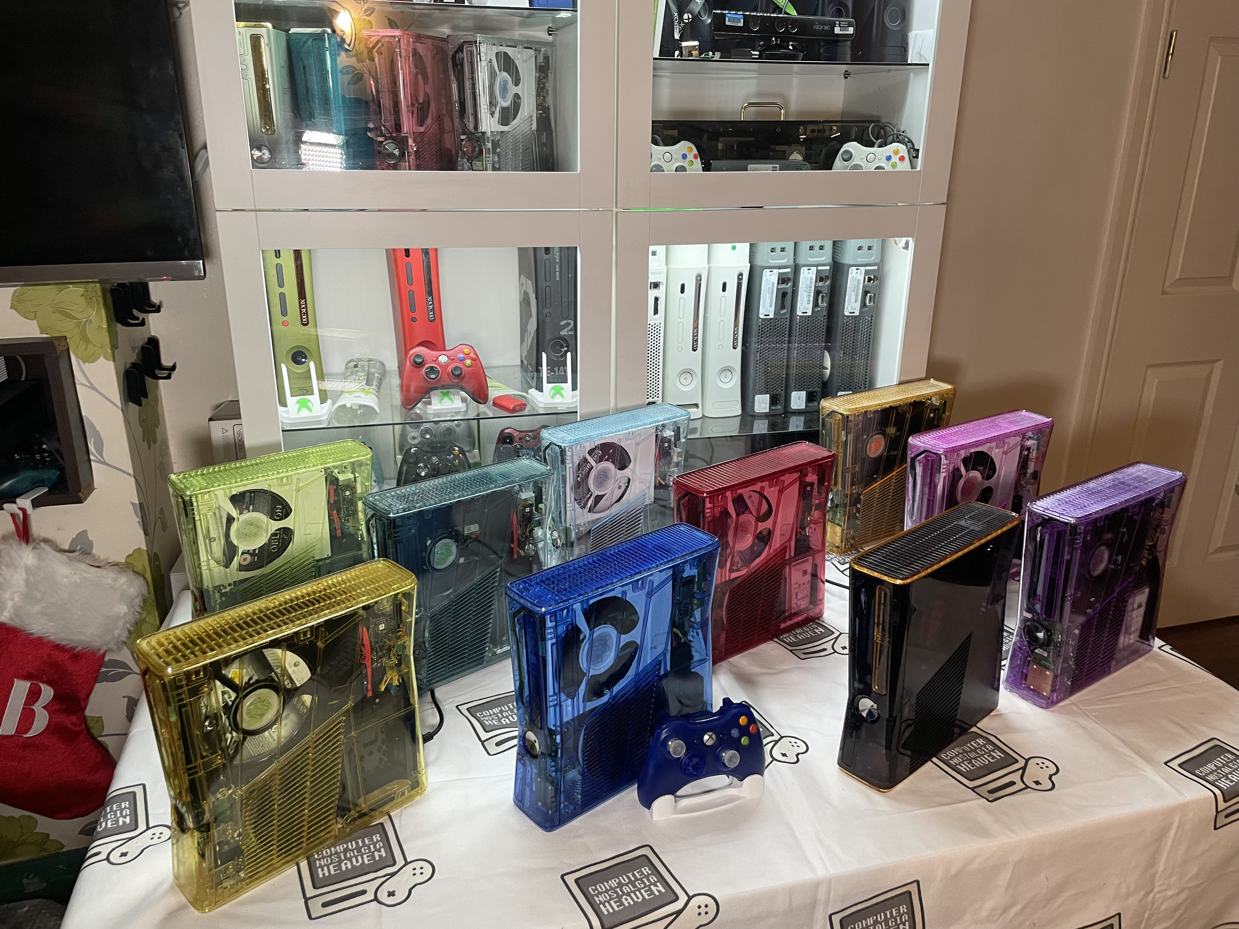 Build your own Clear case Xbox 360 Slim Free uk usa shipping